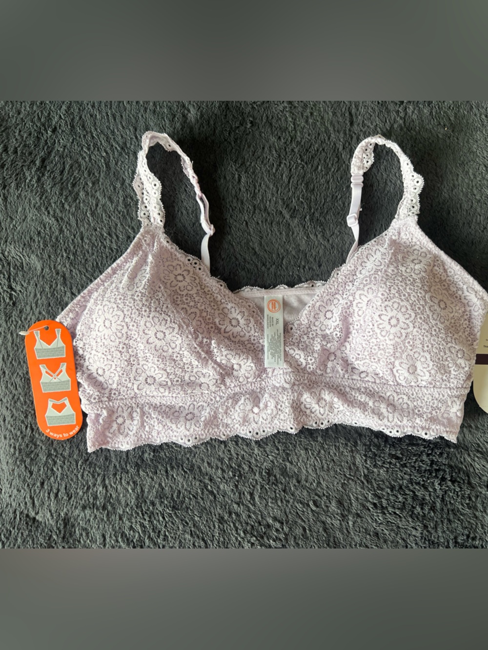 wonder nation Light Lavender Lace Bralette